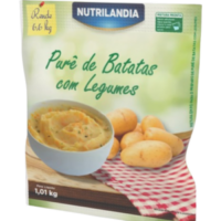 Pacote de 1 kg de pré-misto para purê de batata com legumes da Nutrilândia Alimentos